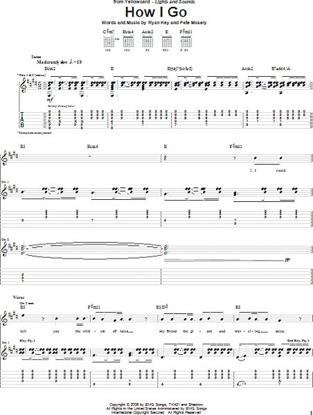 open zoom image for How I Go - Guitar TAB, New, Main