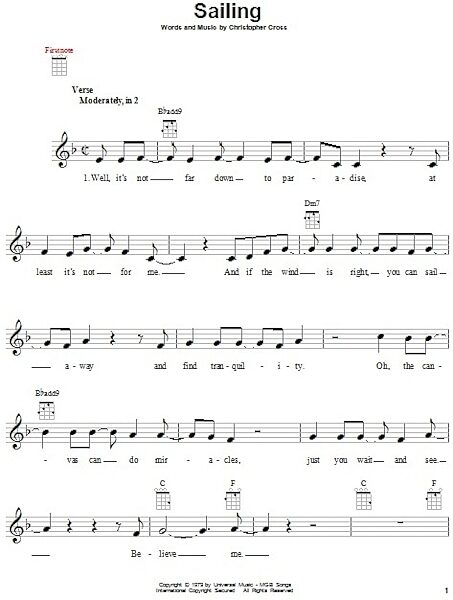 open zoom image for Sailing - Ukulele, New, Main