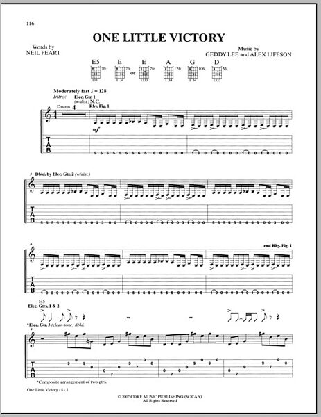 open zoom image for One Little Victory - Guitar TAB, New, Main