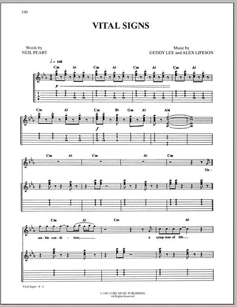 open zoom image for Vital Signs - Guitar TAB, New, Main