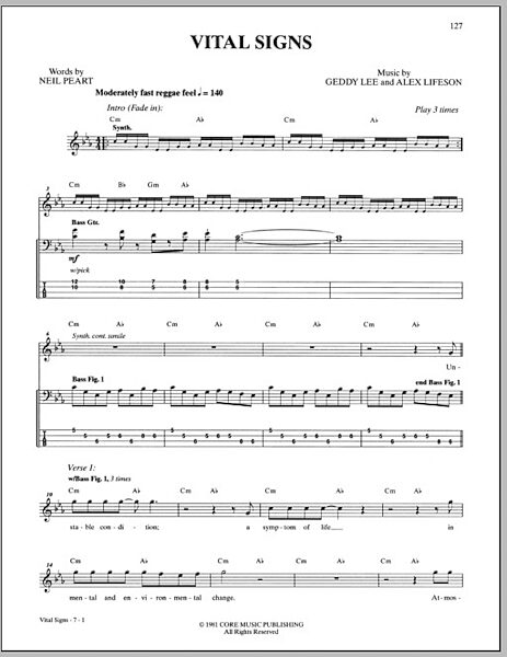 open zoom image for Vital Signs - Bass Tab, New, Main
