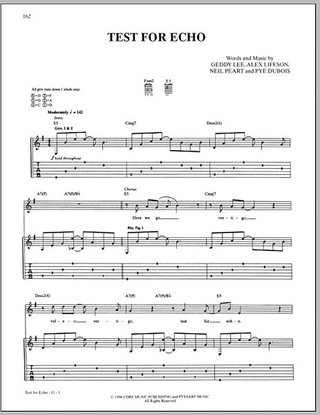 open zoom image for Test For Echo - Guitar TAB, New, Main