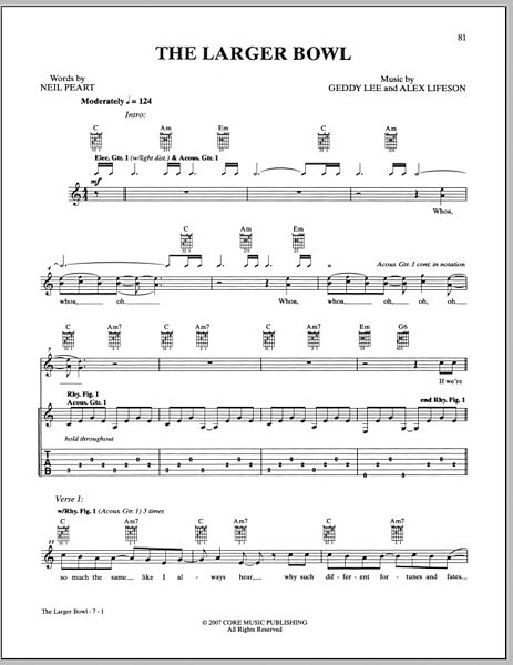 open zoom image for The Larger Bowl - Guitar TAB, New, Main