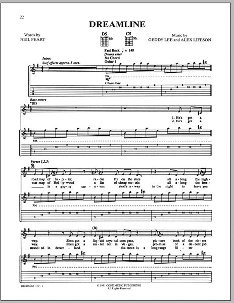 open zoom image for Dreamline - Guitar TAB, New, Main