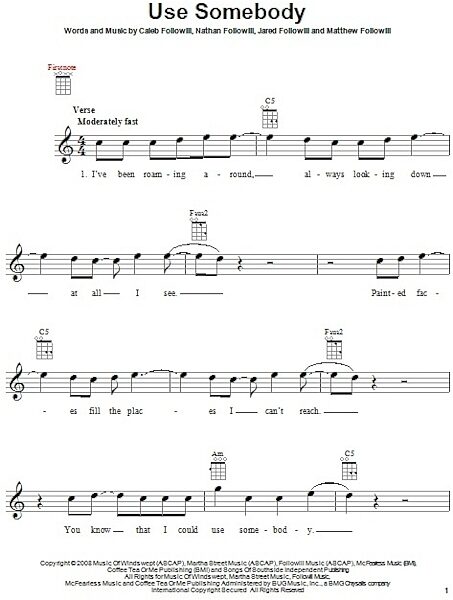 open zoom image for Use Somebody - Ukulele, New, Main