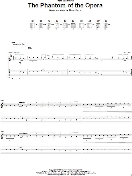 open zoom image for The Phantom Of The Opera - Guitar TAB, New, Main