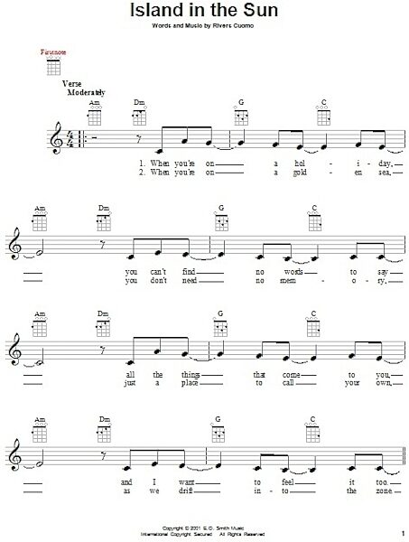 open zoom image for Island In The Sun - Ukulele, New, Main
