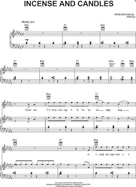 open zoom image for Incense And Candles - Piano/Vocal/Guitar, New, Main
