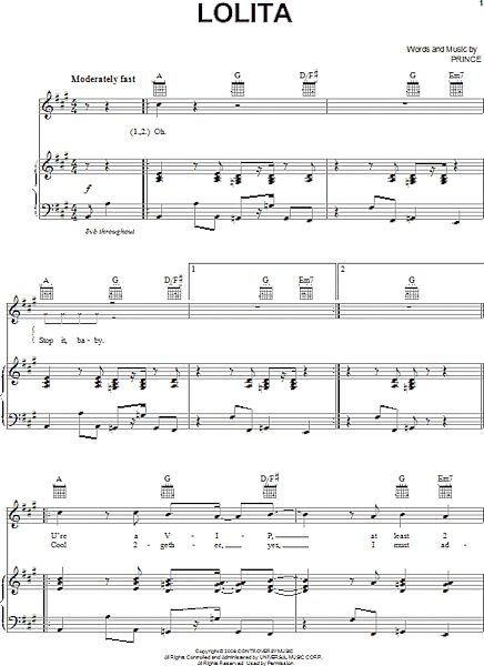 open zoom image for Lolita - Piano/Vocal/Guitar, New, Main