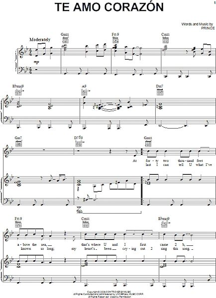 open zoom image for Te Amo Corazon - Piano/Vocal/Guitar, New, Main
