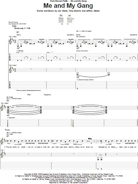 open zoom image for Me And My Gang - Guitar TAB, New, Main