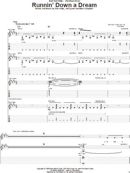open zoom image for Runnin' Down A Dream - Guitar TAB, New, Main