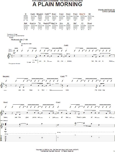 open zoom image for A Plain Morning - Guitar TAB, New, Main