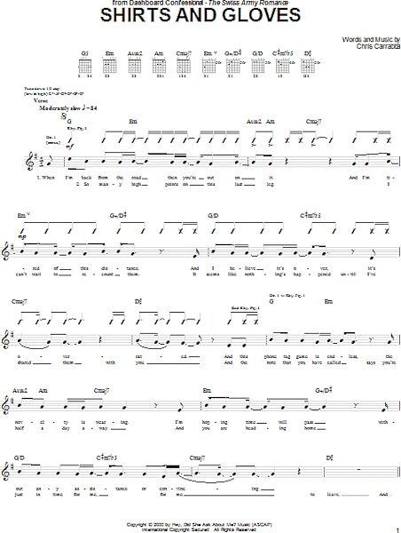 open zoom image for Shirts And Gloves - Guitar TAB, New, Main