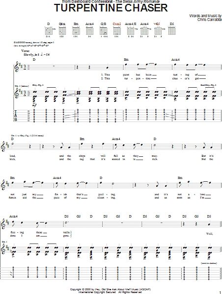 open zoom image for Turpentine Chaser - Guitar TAB, New, Main