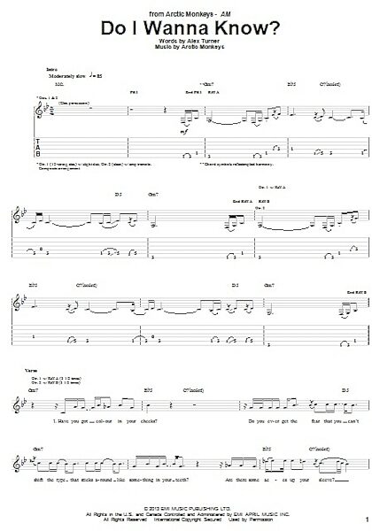 open zoom image for Do I Wanna Know? - Guitar TAB, New, Main