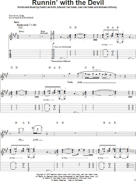 open zoom image for Runnin' With The Devil - Guitar Tab Play-Along, New, Main