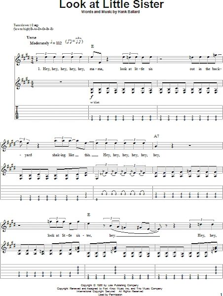 open zoom image for Look At Little Sister - Guitar Tab Play-Along, New, Main