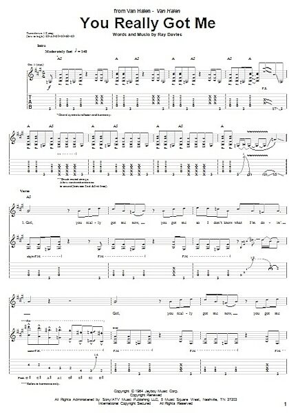 open zoom image for You Really Got Me - Guitar TAB, New, Main
