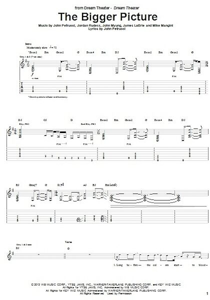 open zoom image for The Bigger Picture - Guitar TAB, New, Main