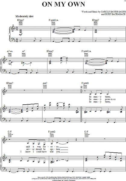 open zoom image for On My Own - Piano/Vocal/Guitar, New, Main