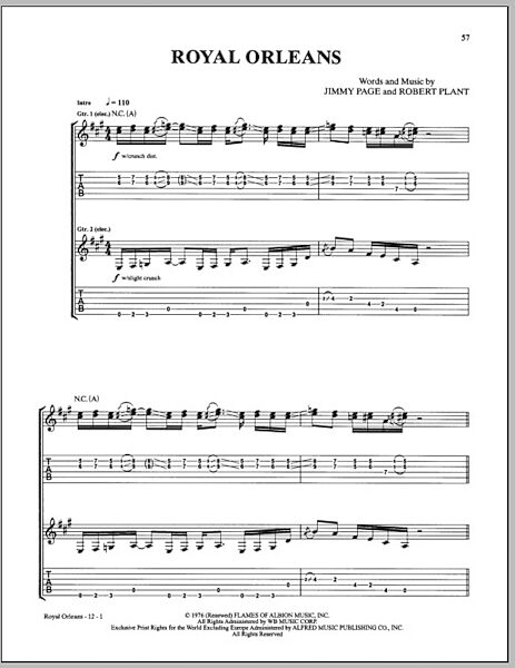 open zoom image for Royal Orleans - Guitar TAB, New, Main