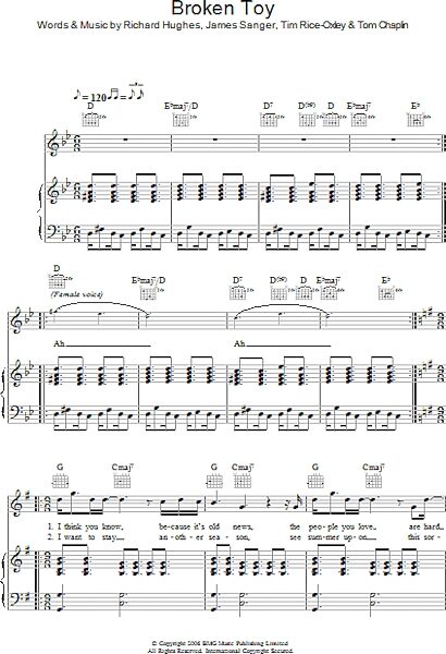 open zoom image for Broken Toy - Piano/Vocal/Guitar, New, Main