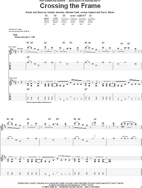 open zoom image for Crossing The Frame - Guitar TAB, New, Main