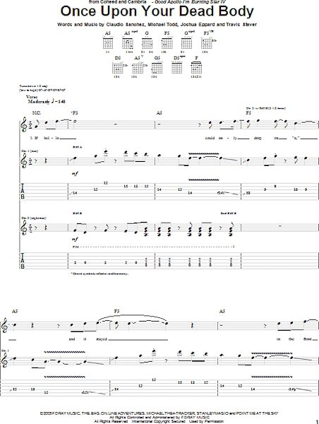 open zoom image for Once Upon Your Dead Body - Guitar TAB, New, Main