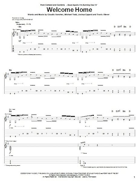 open zoom image for Welcome Home - Guitar TAB, New, Main