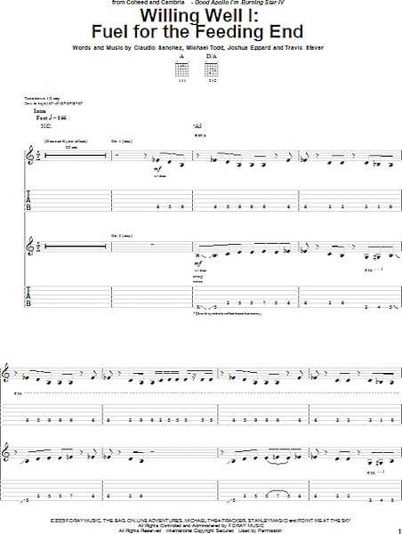 open zoom image for Willing Well I: Fuel For The Feeding End - Guitar TAB, New, Main