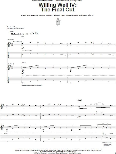 open zoom image for Willing Well IV: The Final Cut - Guitar TAB, New, Main