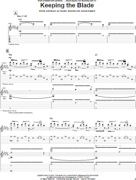 open zoom image for Keeping The Blade - Guitar TAB, New, Main
