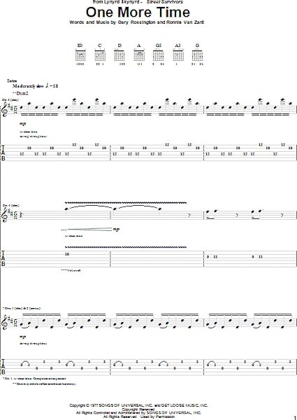 open zoom image for One More Time - Guitar TAB, New, Main