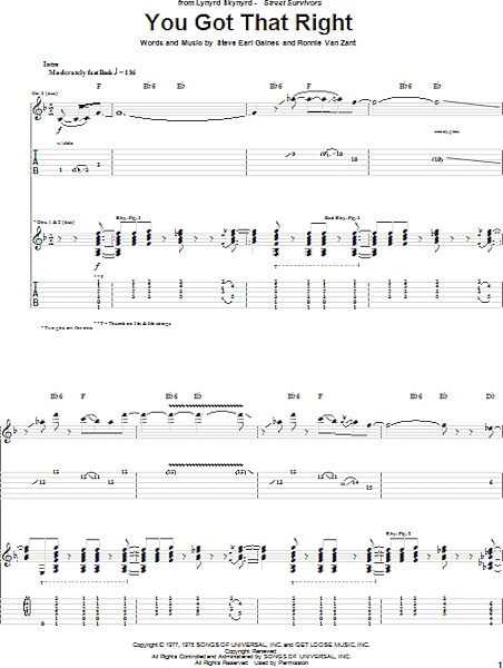 open zoom image for You Got That Right - Guitar TAB, New, Main
