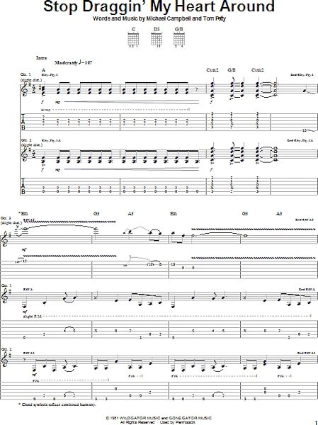 open zoom image for Stop Draggin' My Heart Around - Guitar TAB, New, Main