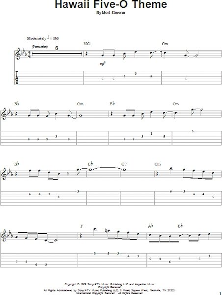 open zoom image for Hawaii Five-O Theme - Guitar Tab Play-Along, New, Main