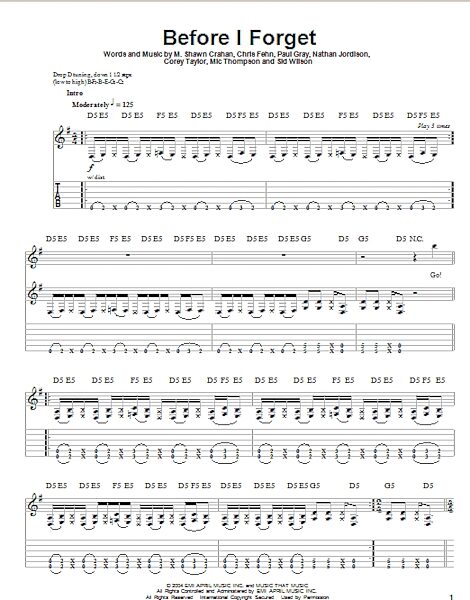 open zoom image for Before I Forget - Guitar Tab Play-Along, New, Main