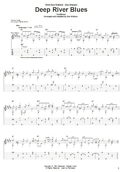 open zoom image for Deep River Blues - Guitar TAB, New, Main