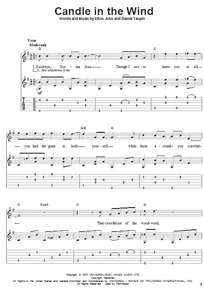 open zoom image for Candle In The Wind - Solo Guitar, New, Main