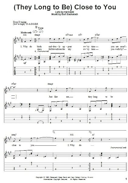 open zoom image for (They Long To Be) Close To You - Solo Guitar, New, Main