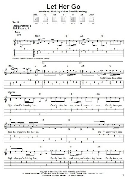 open zoom image for Let Her Go - Easy Guitar with TAB, New, Main