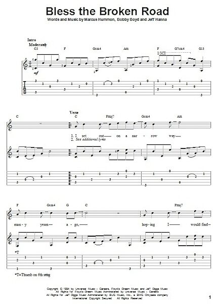 open zoom image for Bless The Broken Road - Solo Guitar, New, Main