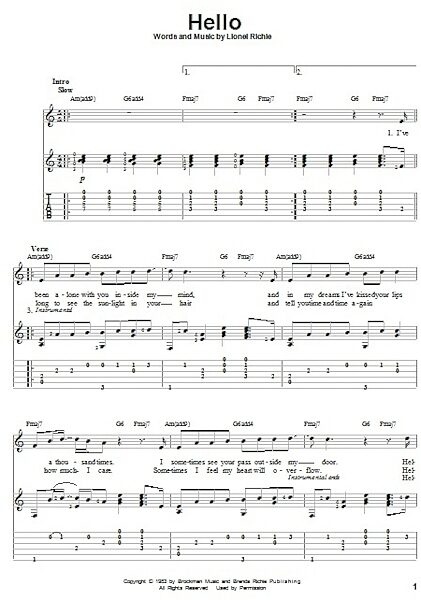 open zoom image for Hello - Solo Guitar, New, Main