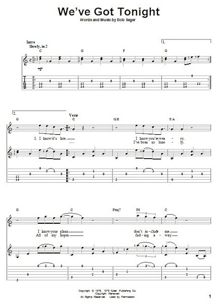 open zoom image for We've Got Tonight - Solo Guitar, New, Main