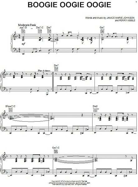 open zoom image for Boogie Oogie Oogie - Piano/Vocal/Guitar, New, Main