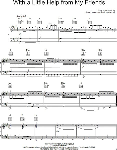 open zoom image for With A Little Help From My Friends - Piano/Vocal/Guitar, New, Main