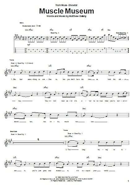 open zoom image for Muscle Museum - Bass Tab, New, Main