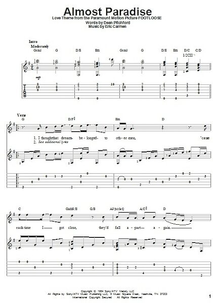 open zoom image for Almost Paradise - Solo Guitar, New, Main