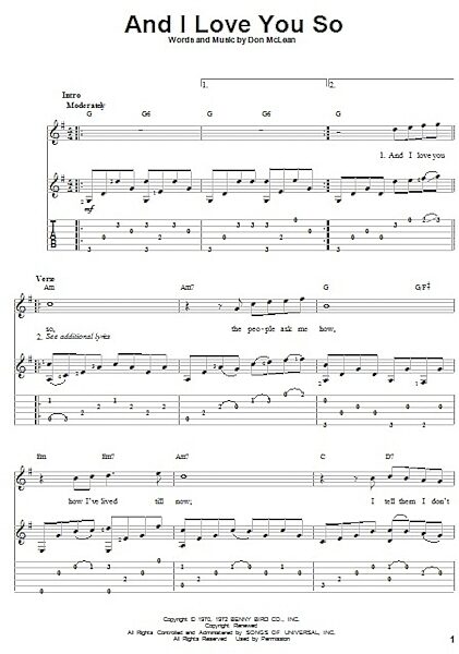 open zoom image for And I Love You So - Solo Guitar, New, Main